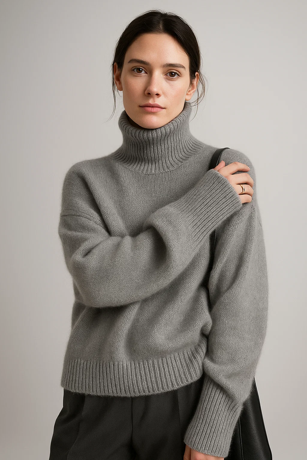 Isabel - Jersey de cachemira con cuello alto