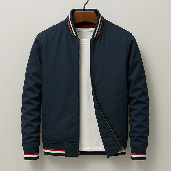 Silvio | Chaqueta Bomber Elegante a Rayas