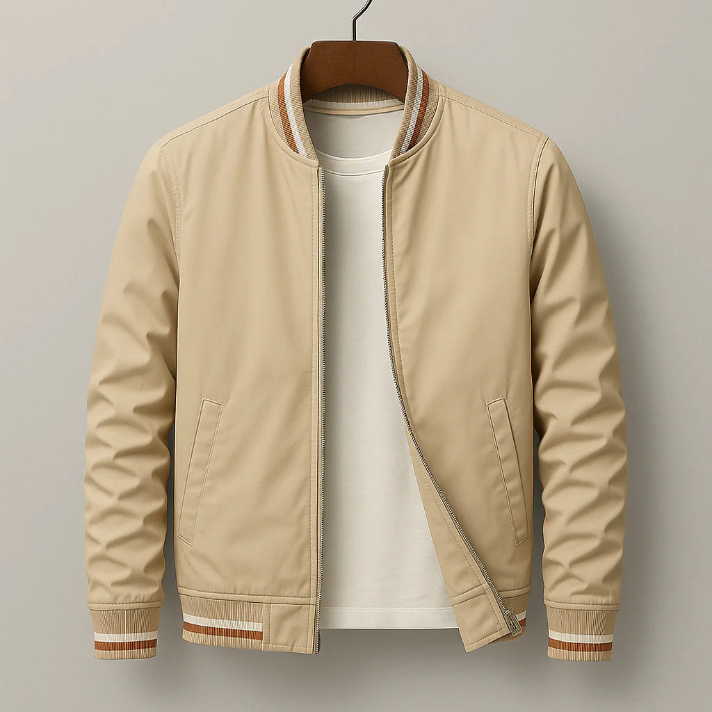 Silvio | Chaqueta Bomber Elegante a Rayas