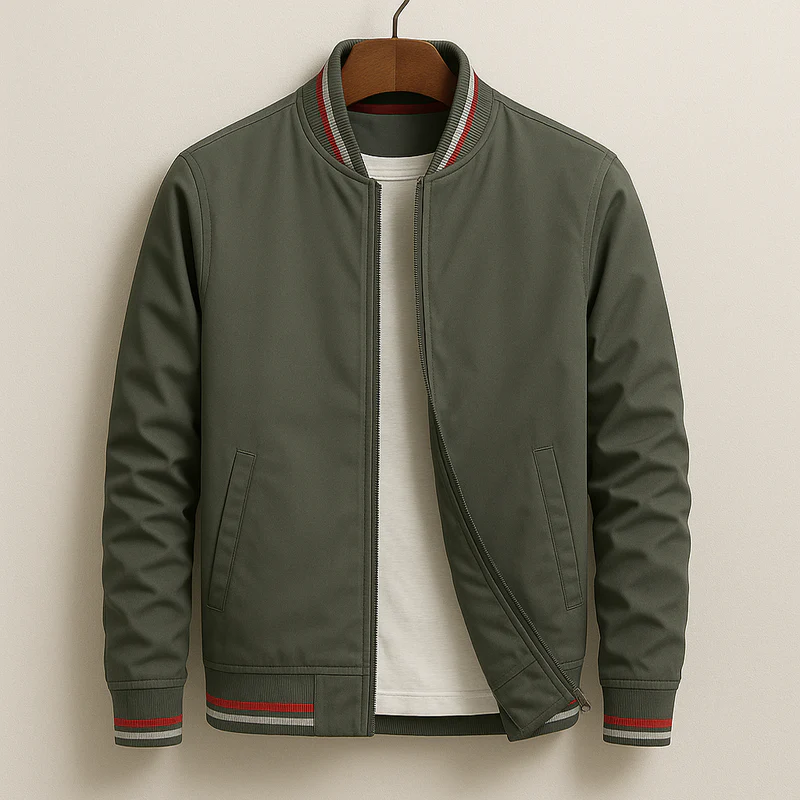 Silvio | Chaqueta Bomber Elegante a Rayas