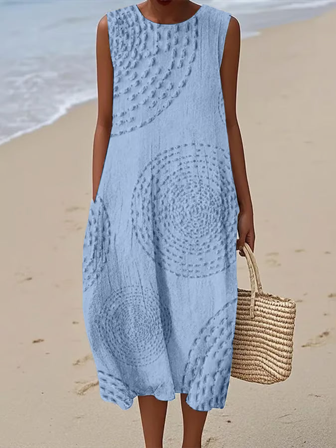Marina | Vestido con estampado texturizado