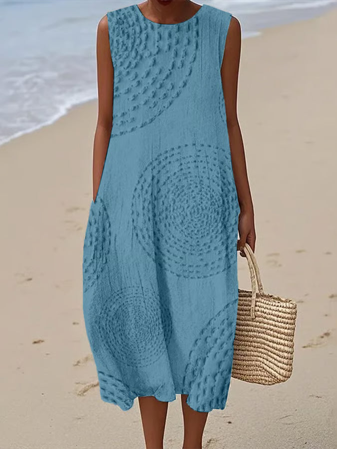 Marina | Vestido con estampado texturizado