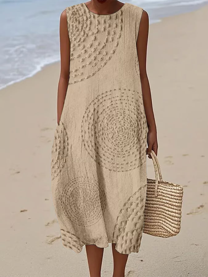 Marina | Vestido con estampado texturizado