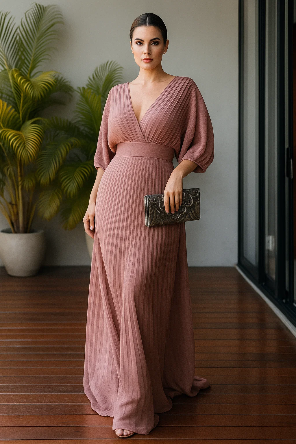 Silvia | Vestido Clásico Plisado