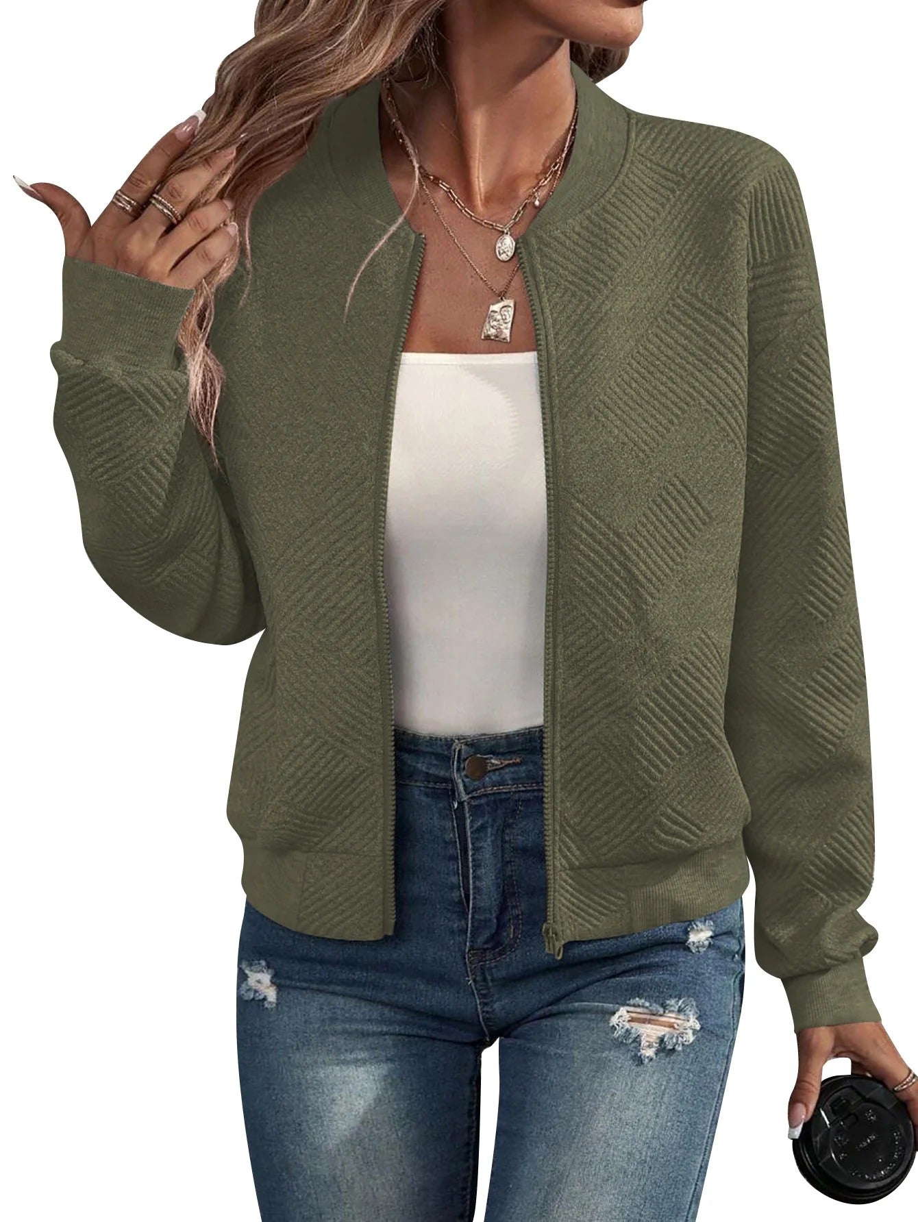 Carolina - Chaqueta bomber con cremallera