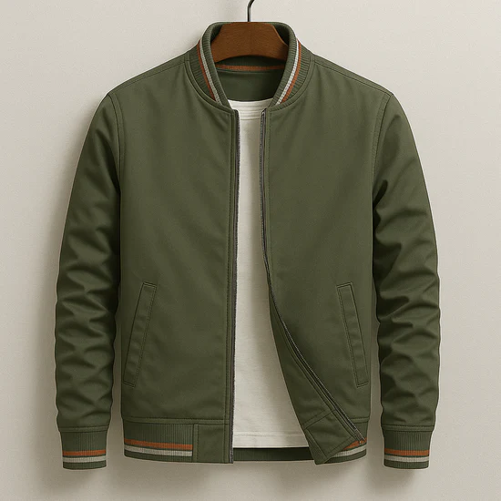 Silvio | Chaqueta Bomber Elegante a Rayas