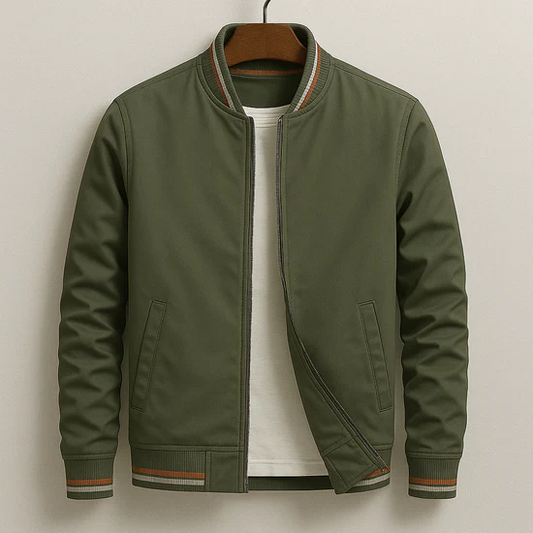 Silvio | Chaqueta Bomber Elegante a Rayas