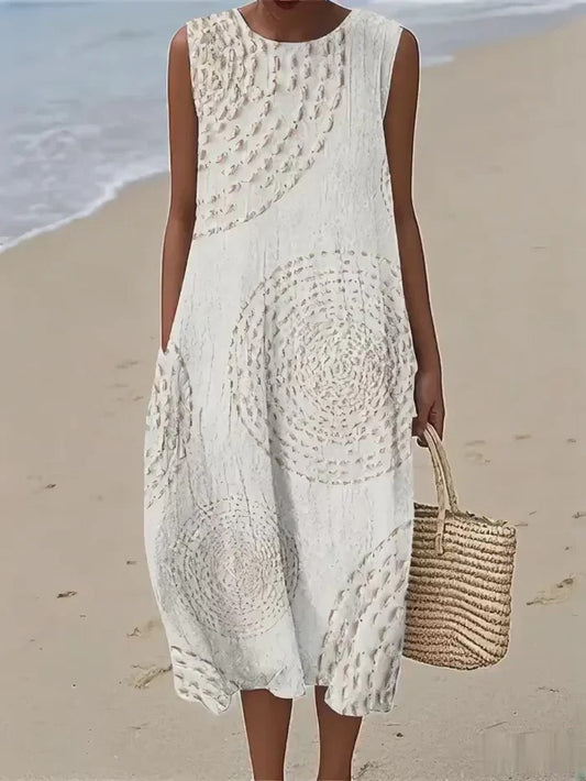 Marina | Vestido con estampado texturizado