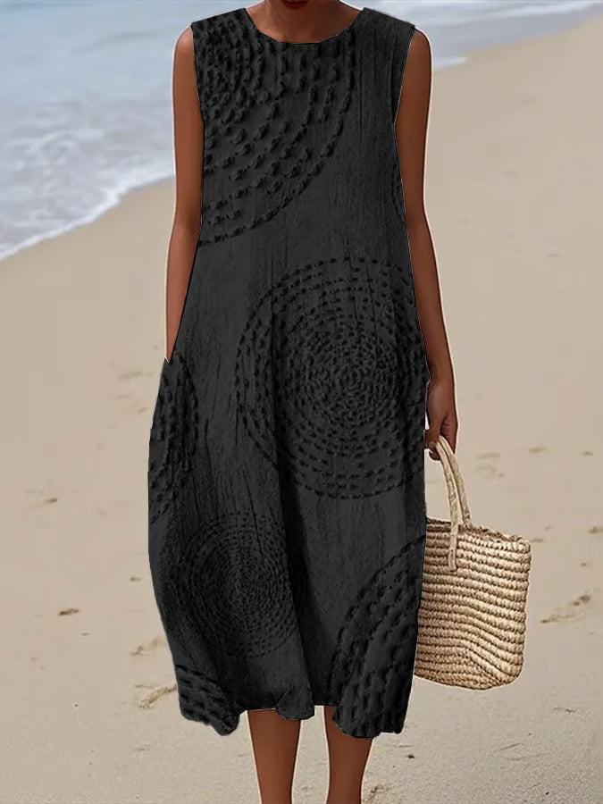 Marina | Vestido con estampado texturizado
